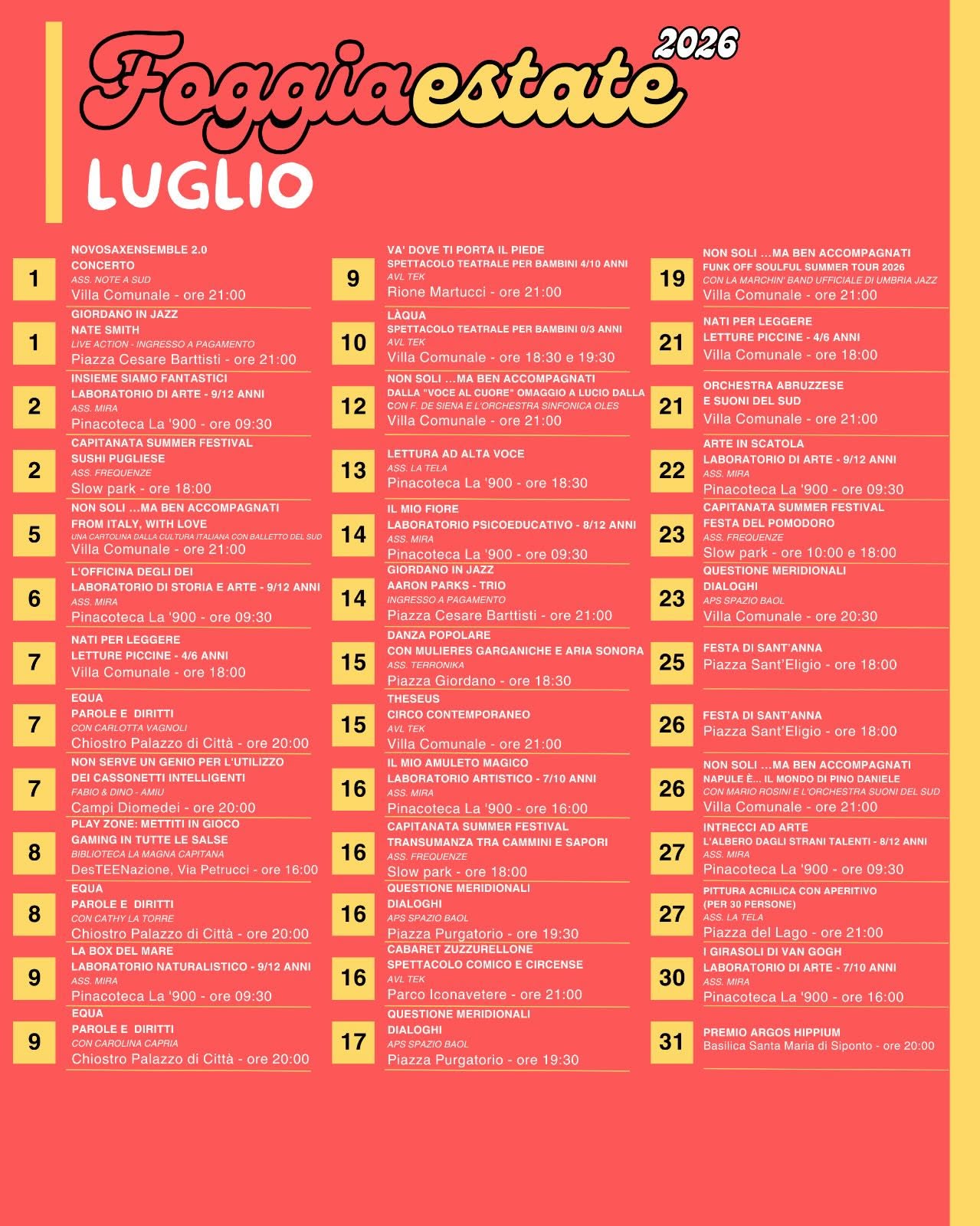 Letture piccine. Foggia Estate