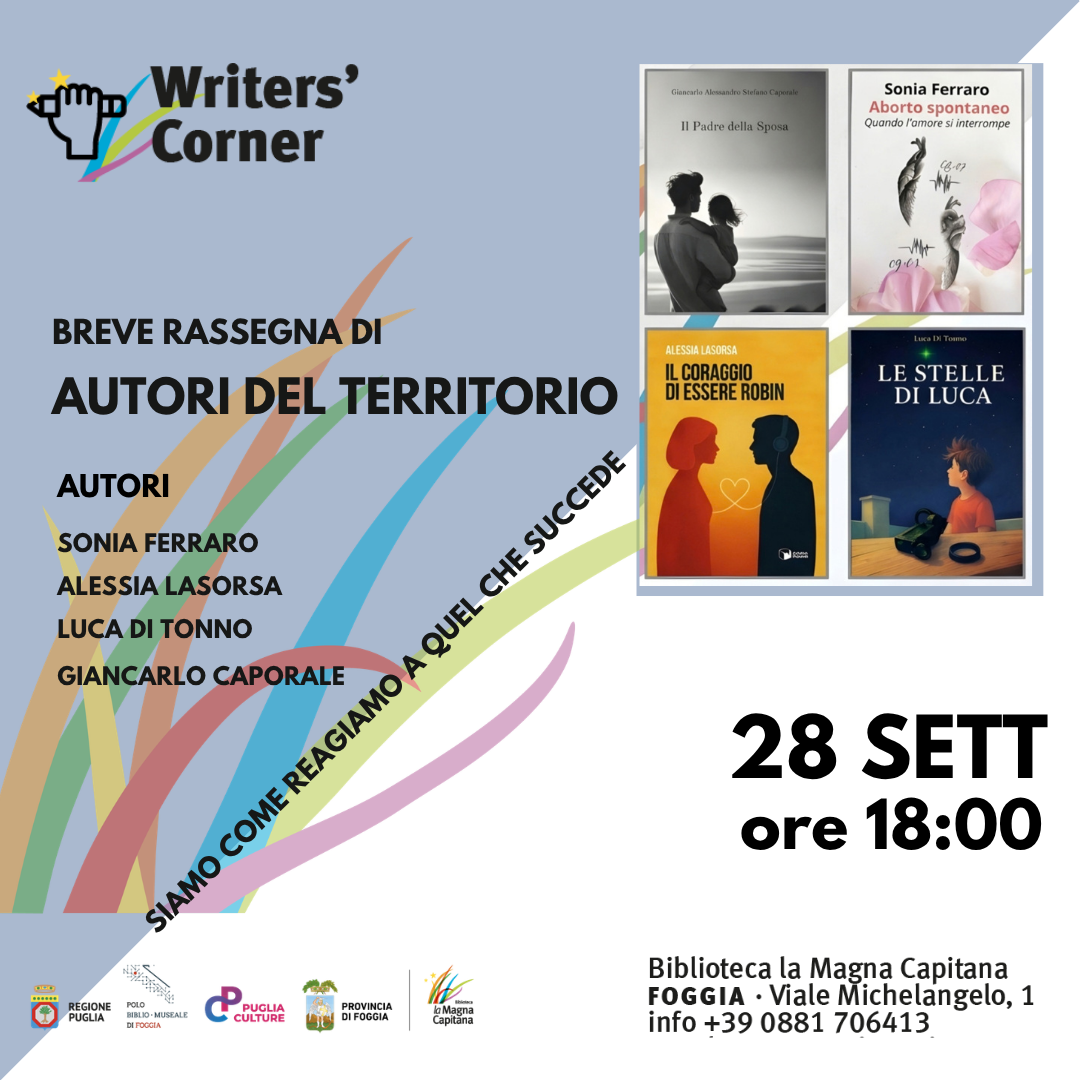 Writers'Corner. Autori del territorio